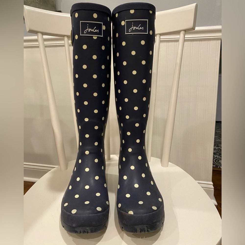 Joules polka dot rain boots/wellies